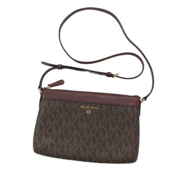 Michael Kors Handbags - MICHAEL KORS Jet Set Charm Crossbody Large Pocket Messenger Merlot Burgundy Red